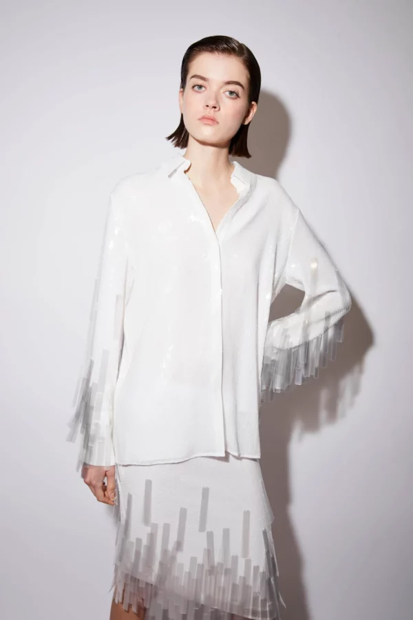ALLA SHIRT WHITE SEQUINS