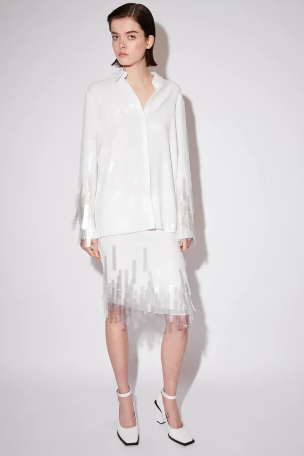 KAY SKIRT WHITE SEQUINS