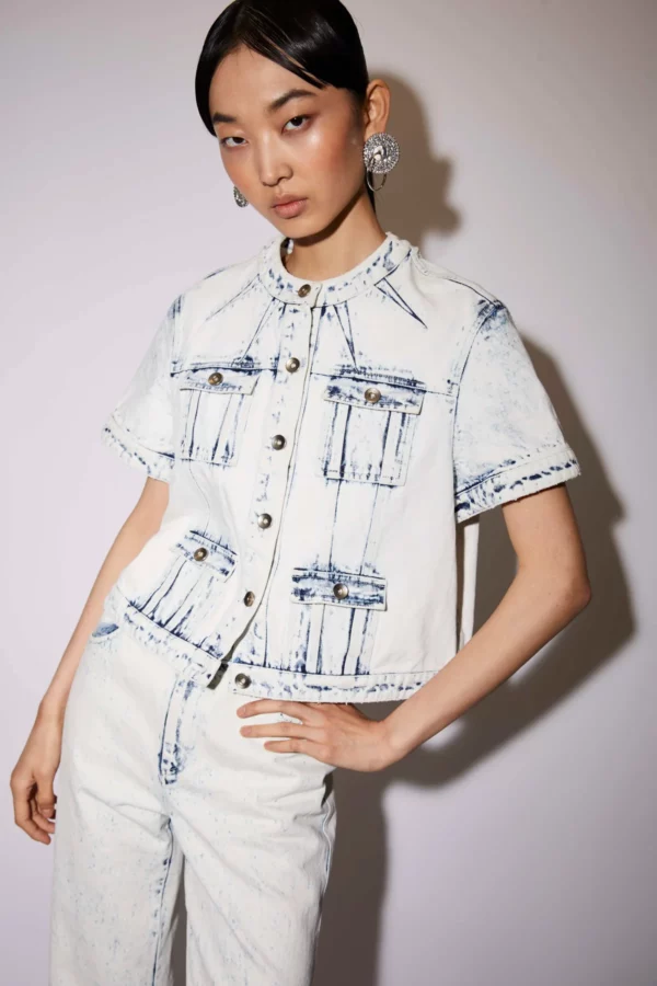MISA JACKET STONEWASH BLUE DENIM