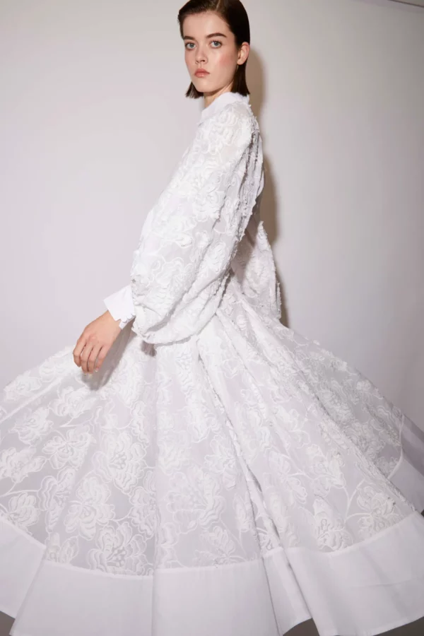 ROWENA SKIRT WHITE EMBROIDERED COTTON