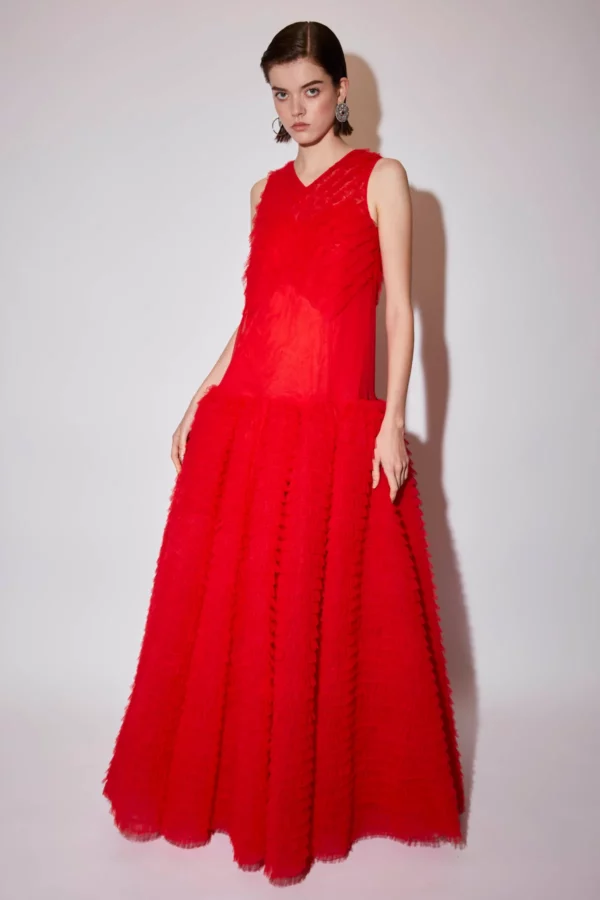 VALENTINE GOWN RED TULLE